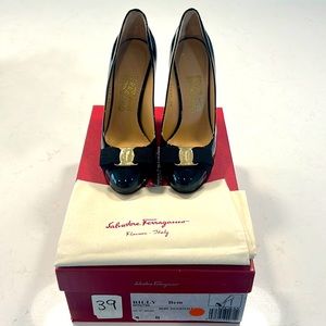 Ferragamo Rilly Patent Leather Pumps